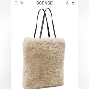 Faux Fur Tan Tote Bag
